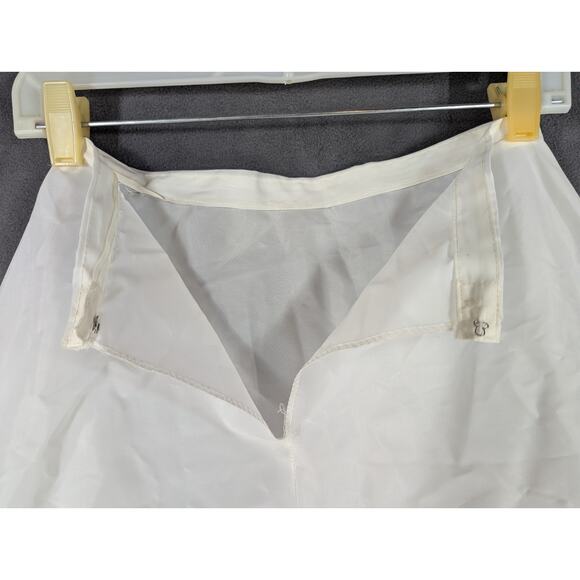 Handmade Vintage Size 4 26" Waist White Long Half Slip Petticoat Lace - Picture 7 of 7